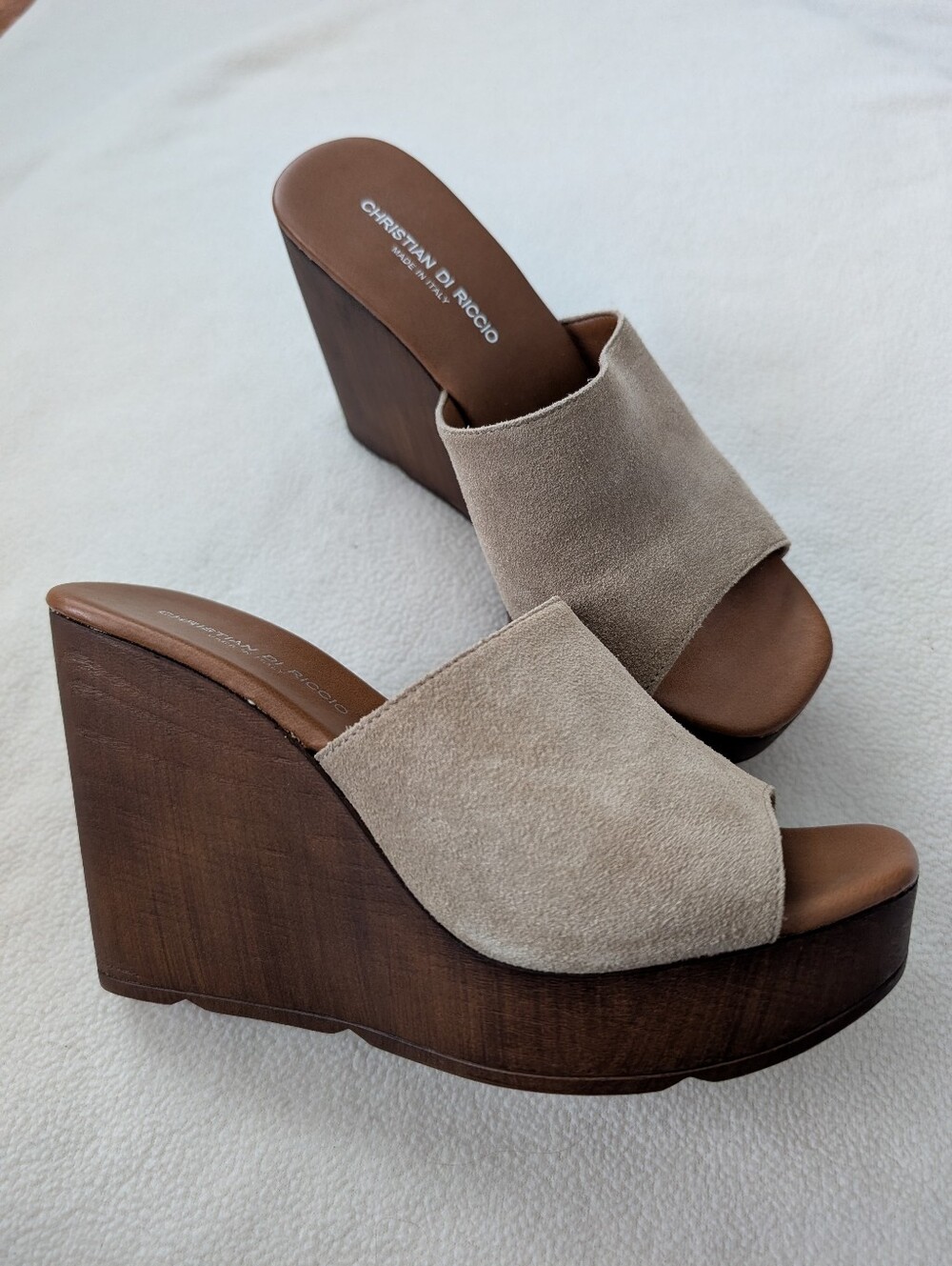 Christian Di Riccio Platform Wedge Sandals 37